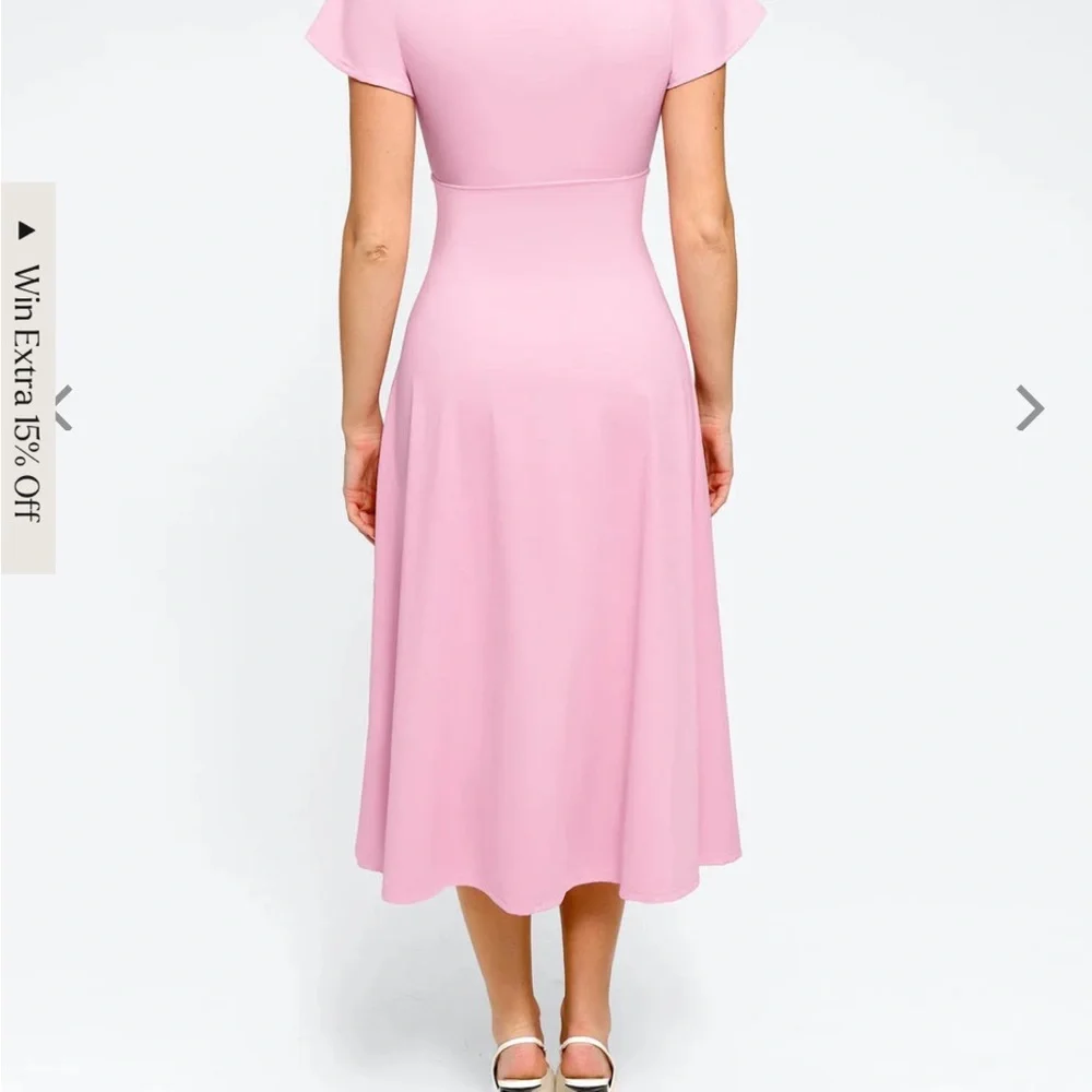 Elegant Green Women's Dress - Picture 8 of 13